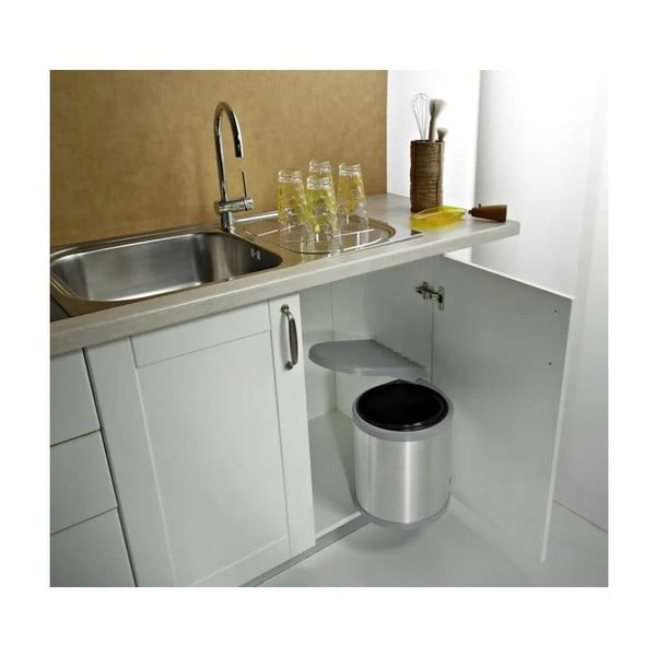 Coș de gunoi metalic încorporat 10 l Ring - Elletipi-image-1