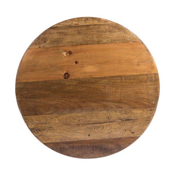 Măsuță de cafea gri/în culoare naturală rotundă din metal ø 90 cm Lancaster – Bizzotto-image-2