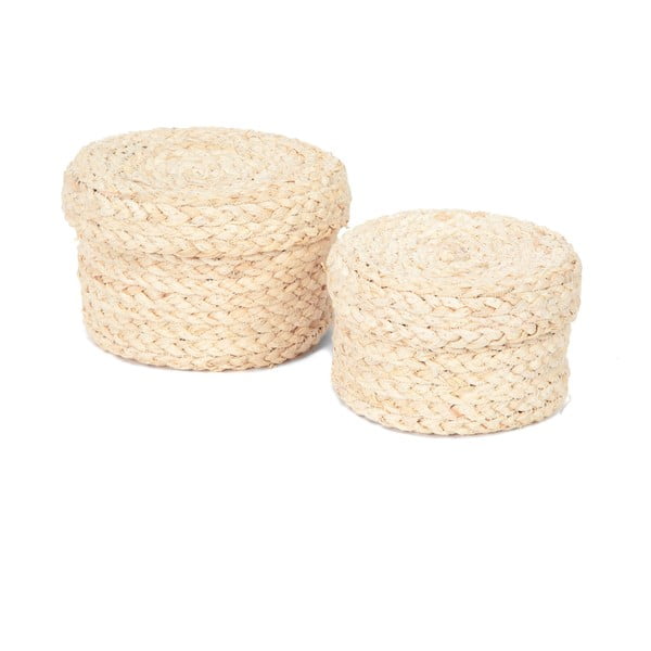 Set 2 coșulețe de depozitare din frunze de porumb Compactor-image-2