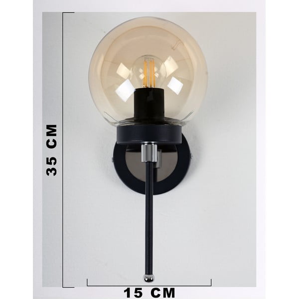 Aplică de perete galben ocru/neagră ø 15 cm Tokyo – Squid Lighting-image-2