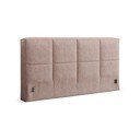 Tăblie de pat roz-deschis tapițată 209x100 cm Darren – Micadoni 