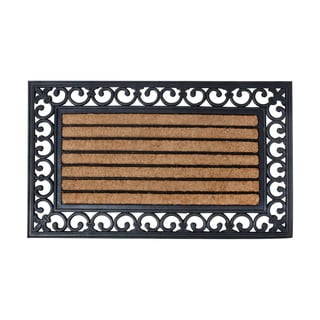 Covoraș intrare cu fibre de cocos Esschert Design Geometry, 45,4 x 75,5 cm