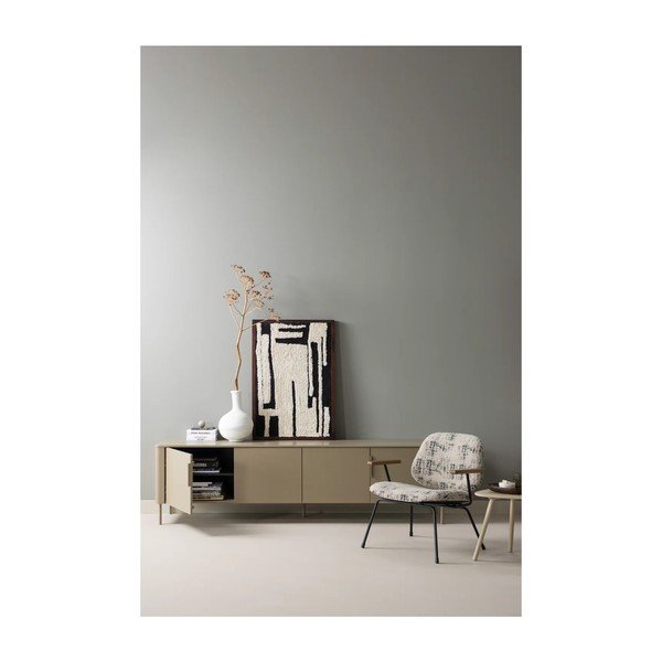 Fotoliu bej cu tapițerie din chenille Aure – WOOOD-image-2