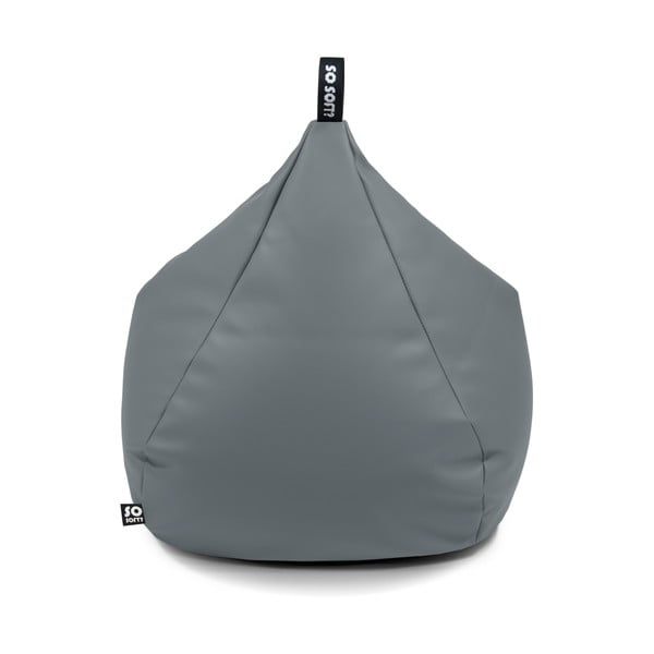 Fotoliu bean bag portocaliu cu tapițerie din imitație de piele Drop XL – So Soft?-image-4