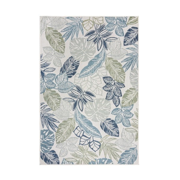 Covor pentru exterior și interior verde/albastru 200x290 cm Bella Leaf – Flair Rugs
