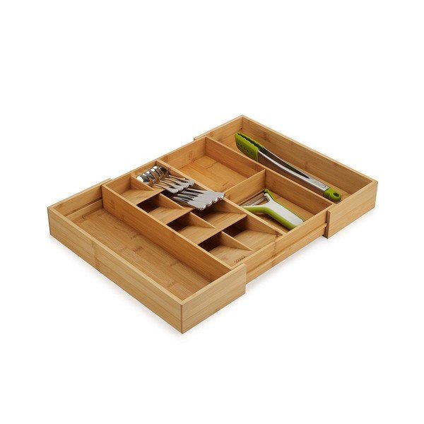 Organizator de tacâmuri în culoare naturală ajustabil din bambus 32 x 40 cm DrawerStore Bamboo – Joseph Joseph