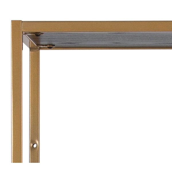 Bibliotecă neagră/aurie 77x185 cm Seaford – Actona-image-4