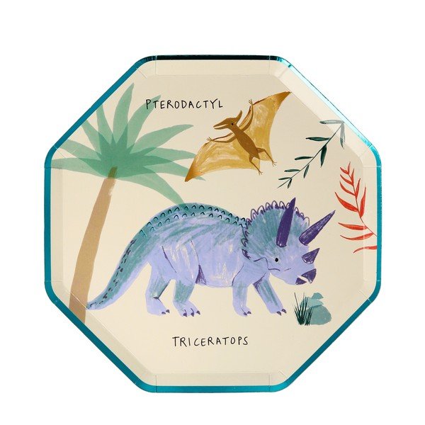Tăvi de unică folosință 8 buc. din hârtie Dinosaur Kingdom – Meri Meri-image-3
