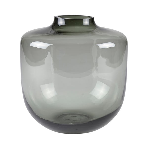 Vază gri din sticlă (înălțime 21 cm) Daun – Villa Collection