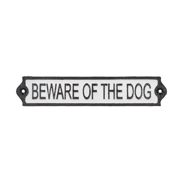 Semn din fontă 26x5 cm Beware of the Dog – Esschert Design