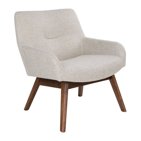 Fotoliu din lemn de nuc House Nordic London, maro bej