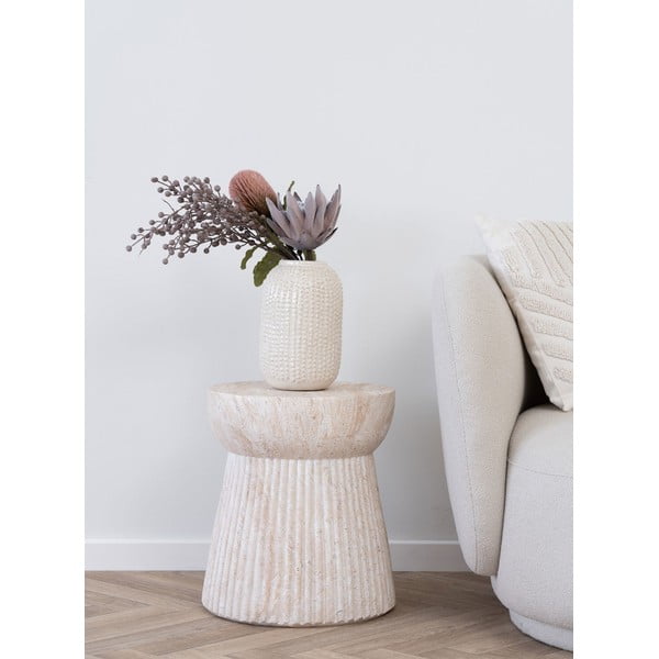 Măsuță de grădină rotundă din piatră ø 37 cm Bonn – House Nordic-image-1