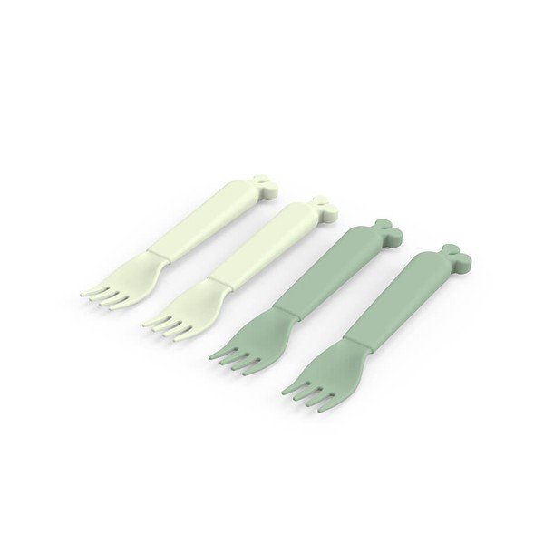 Tacâmuri de plastic verde pentru copii 4 buc. Raffi - Done by Deer
