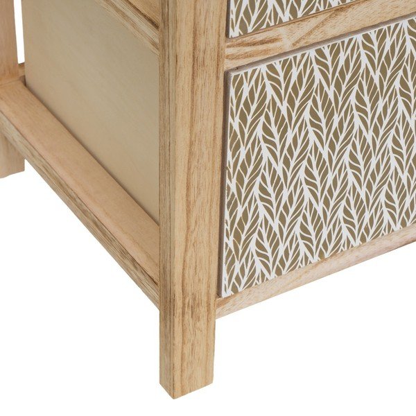 Comodă în culoare naturală înaltă din lemn masiv de paulownia 40x73 cm – Casa Selección-image-3