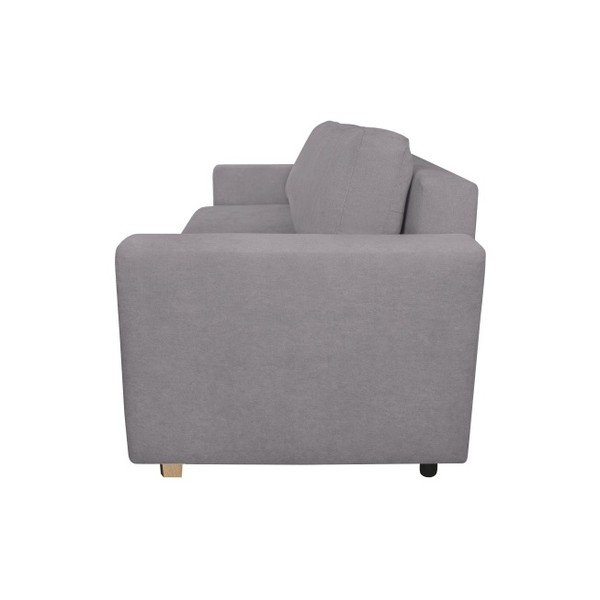 Canapea extensibilă cu 3 locuri Kooko Home Soul, gri deschis-image-2