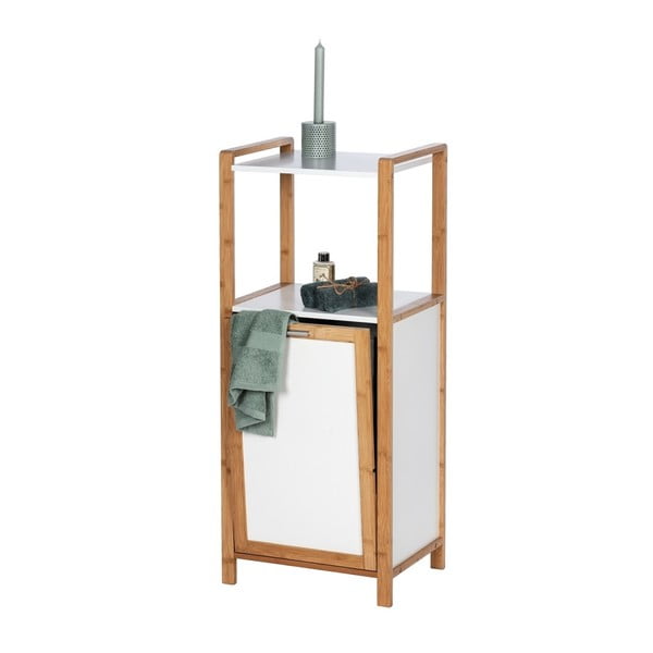 Etajeră de baie albă/în culoare naturală din bambus 40x95 cm Finja – Wenko-image-4