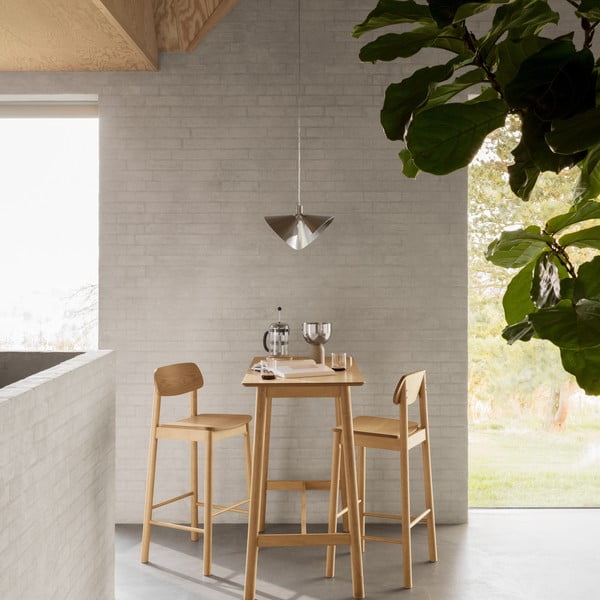 Scaun de bar în culoare naturală (înălțime șezut 74 cm) Barlow – Actona-image-1