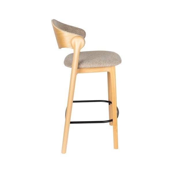Scaun de bar grej tapițat Babington – Dutchbone-image-2