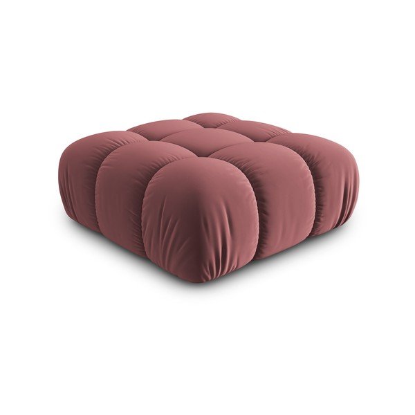 Taburet modular roz cu tapițerie din catifea Bellis – Micadoni Home-image-3