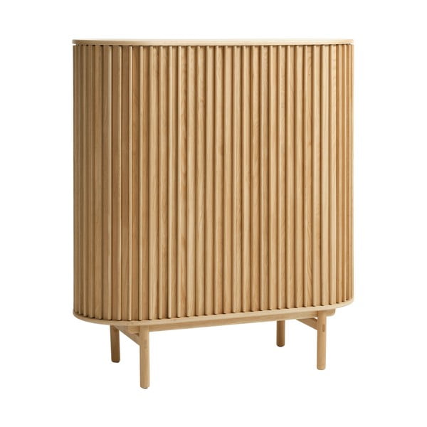 Dulap în culoare naturală cu aspect de lemn de stejar 110x125 cm Carno – Unique Furniture-image-2