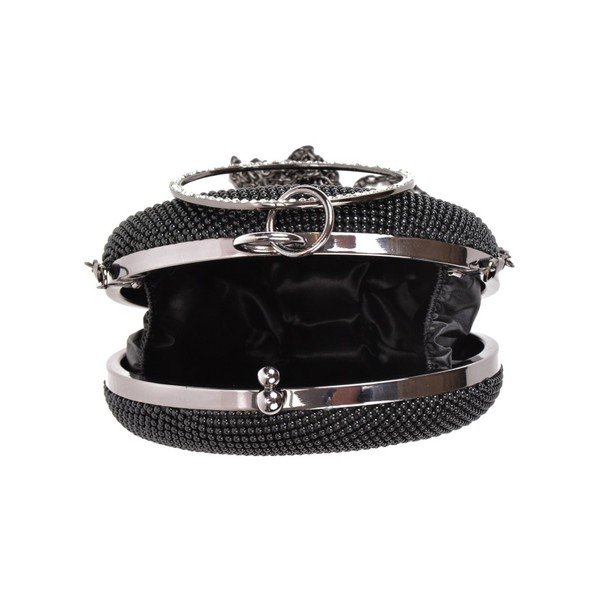 Clutch rotund Sofia Cardoni, negru-image-3