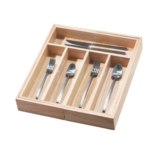 Cutie tacâmuri din lemn paulownia iDesign Eco-image-3