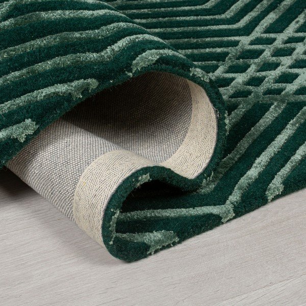 Covor din lână Flair Rugs Diamonds, 160 x 230 cm, verde-image-1