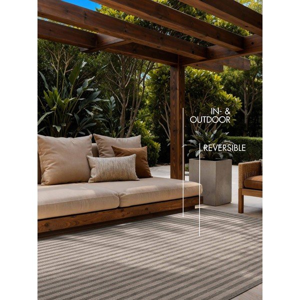 Covor pentru exterior și interior gri/crem 200x300 cm Haringey Linley – Ted Baker-image-1