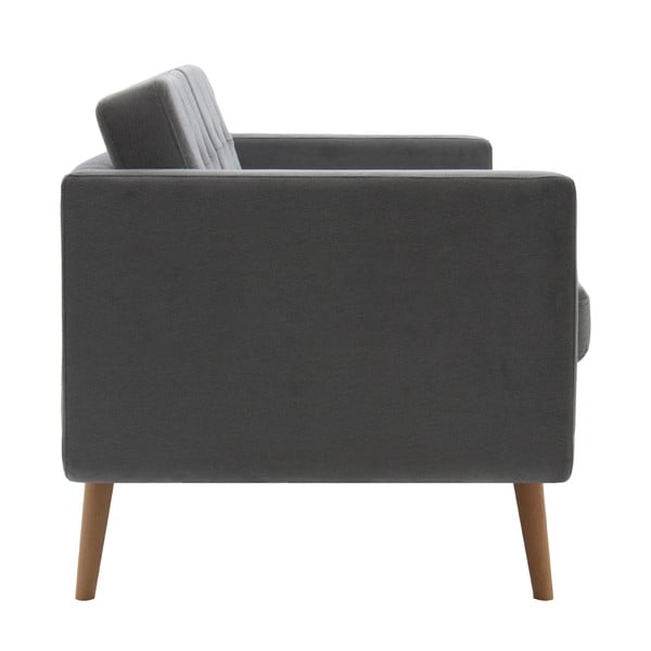 Canapea cu trei locuri Vivonita Sondero, picioare culoare naturală, gri deschis-image-2