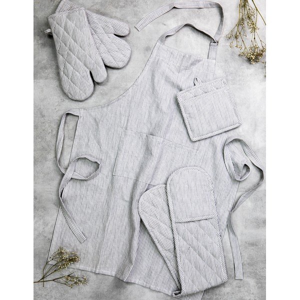 Șorț din bumbac și in Lina Stripe – Ladelle-image-1