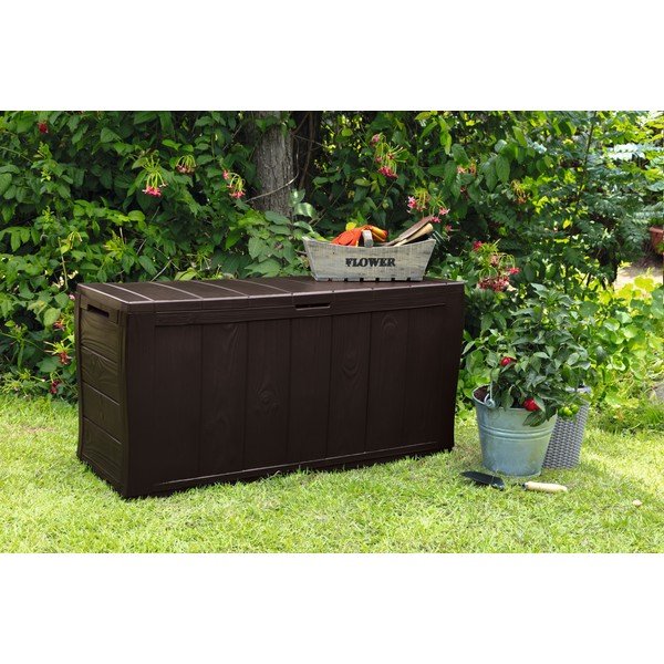 Cutie de depozitare pentru grădină maro închis din plastic Sherwood – Keter-image-1
