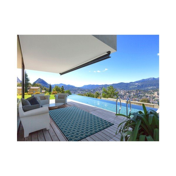 Covor pentru exterior Universal Clhoe, 80 x 150 cm, albastru-image-2