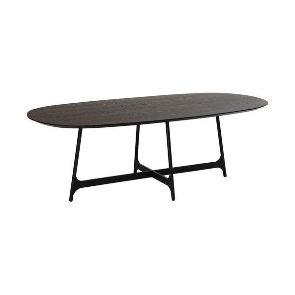 Masă de dining cu blat cu aspect de lemn de  frasin  110x220 cm Ooid – DAN-FORM Denmark-image-2