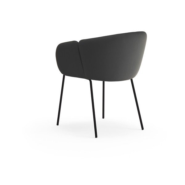 Scaun de sufragerie negru tapițat Add – Teulat-image-3