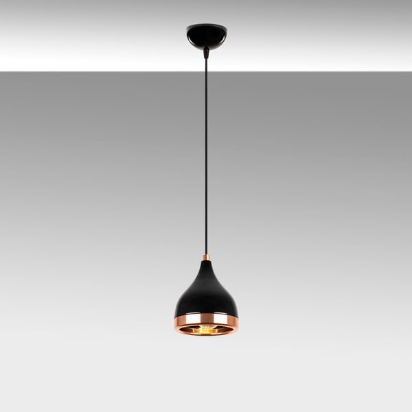 Lustră neagră/arămie ø 14 cm Yildo – Opviq lights-image-3