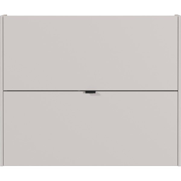 Pantofar crem cu deschidere înclinată/suspendat cu aspect de lemn de stejar 100x83x18 cm Ameca – Germania-image-2