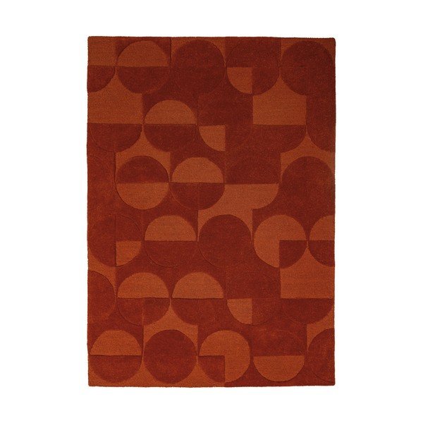 Covor teracotă țesut manual din lână 120x170 cm Gigi – Flair Rugs