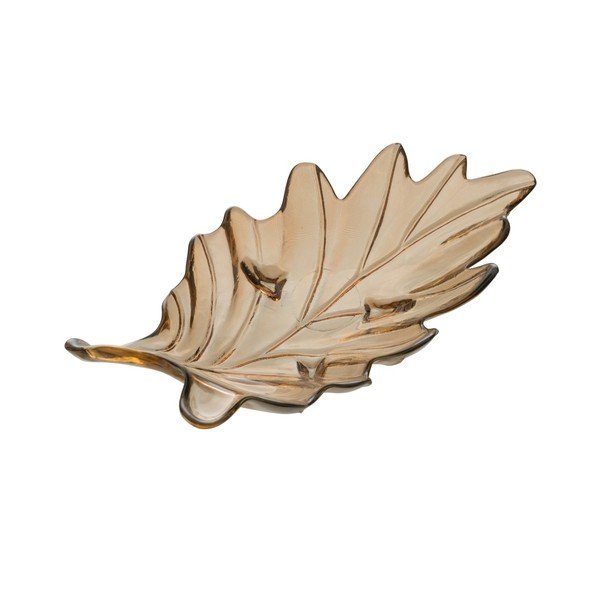 Tavă decorativă din sticlă 19,5x35 cm Leaf – Ixia