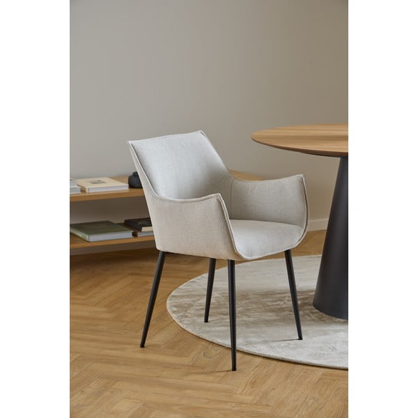 Scaun de sufragerie crem tapițat Bonita – Actona-image-2