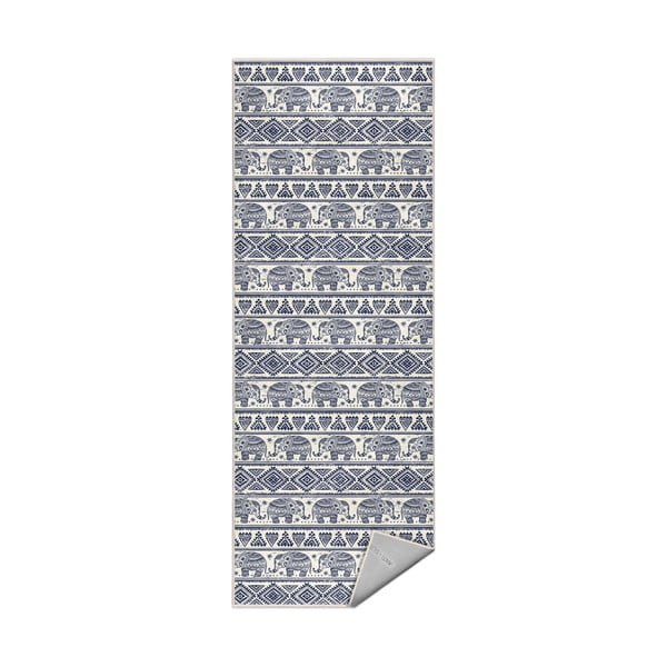 Covor tip traversă albastru lavabil 80x200 cm Elephant – Mila Home