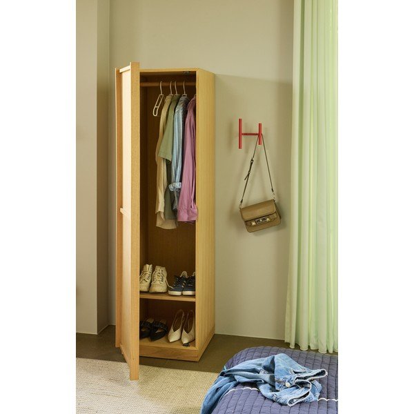 Dulap în culoare naturală cu aspect de lemn de stejar 50x181x55 cm Kura – Hübsch-image-1