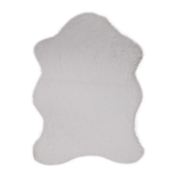 Covor din blană artificială Tavsantuyu White, 80 x 105 cm, alb