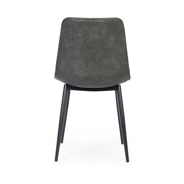 Scaun de dining negru din imitație de piele Kyra – Bizzotto-image-4