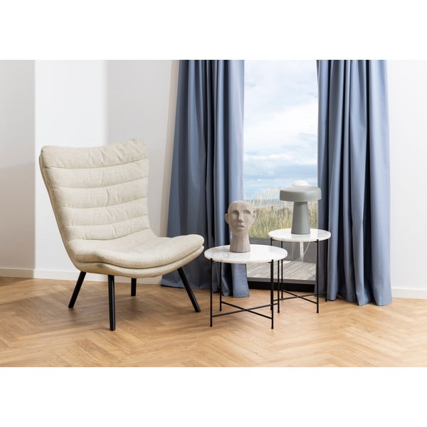 Măsuță auxiliară rotundă cu blat din marmură ø 42 cm Avila – Actona-image-1