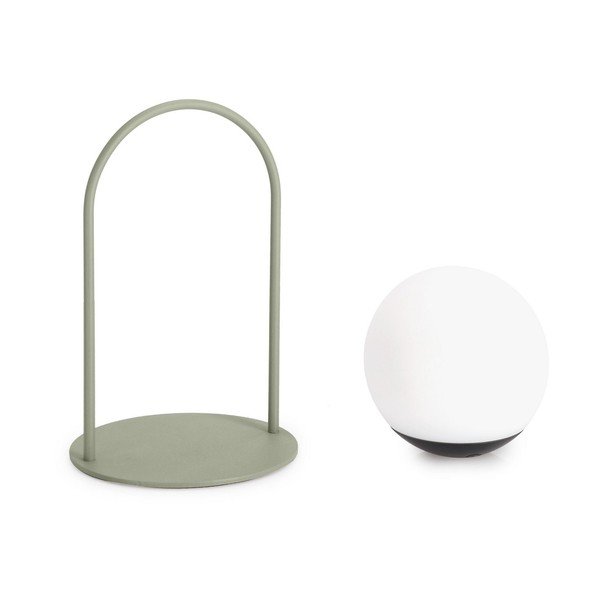 Veioză verde LED cu intensitate reglabilă cu abajur din plastic (înălțime 21 cm) Pansy – Bizzotto-image-3