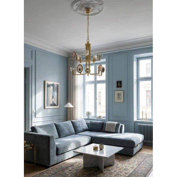 Lustră aurie din metal Glamour – Premier Housewares-image-2