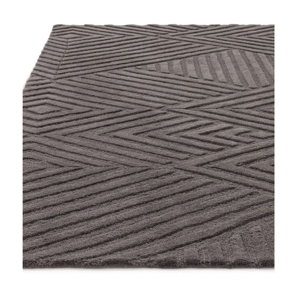 Covor gri antracit din lână 160x230 cm Hague – Asiatic Carpets-image-4