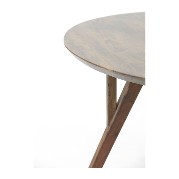 Masă de dining maro rotundă cu blat din lemn de acacia ø 120 cm Quenza – Light & Living-image-3