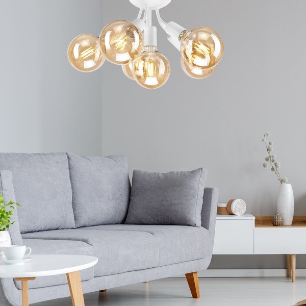 Plafonieră albă fără abajur Viggo – LAMKUR-image-1