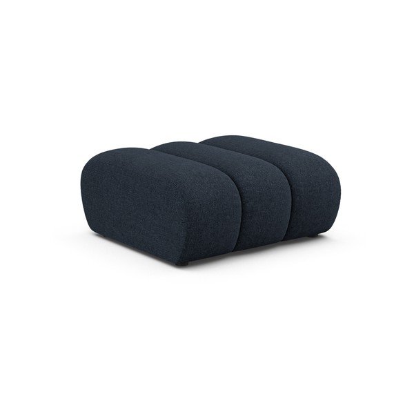 Taburet albastru închis cu tapițerie din chenille Lupine – Micadoni 